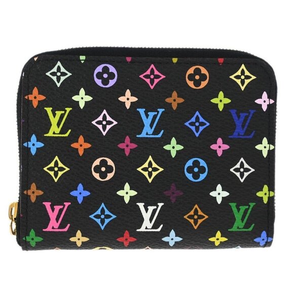 Louis Vuitton Black Multicolor Zippy Coin Purse Wallet M93740 TS4111 115287 - Picture 1 of 12